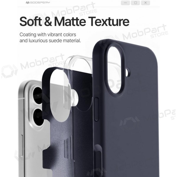 Suojakuori Mercury Pure Magsafe Silicon Case Apple iPhone 17 tummansininen