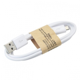 USB kaapeli microUSB (valkoinen) 1.0m