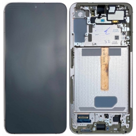 Ekranas Samsung S906 S22 Plus su lietimui jautriu stikliuku ja rėmeliu Violet alkuperäinen (service pack)