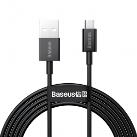 USB kaapeli Baseus Superior microUSB 2A 2.0m (musta) CAMYS-A01
