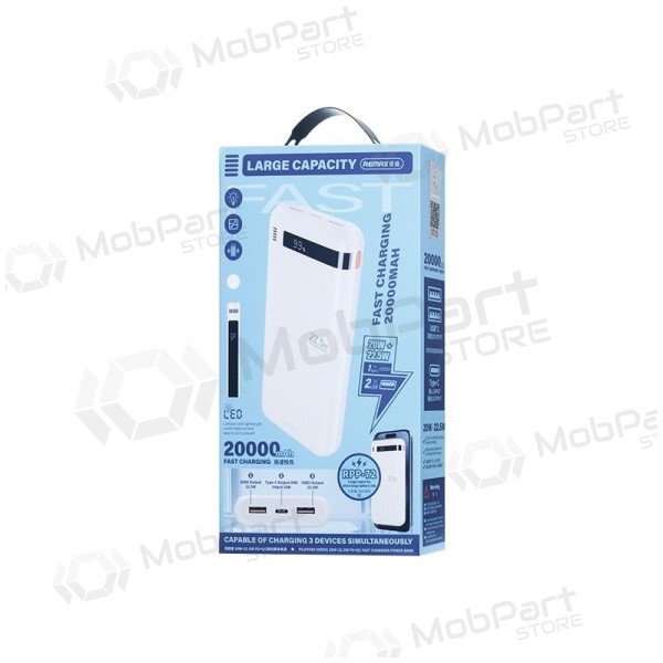 Ulkoinen paristo Power Bank Remax RPP-72 22.5W 20000mAh musta