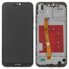 Huawei P20 Lite näyttö (musta) (kehyksellä) (käytetty grade B, alkuperäinen)