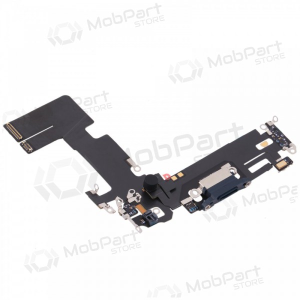 Apple iPhone 13 latausliitin ja mikrofoniliitin (musta)