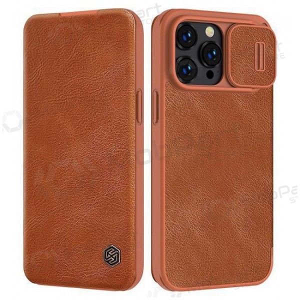 Apple iPhone 14 Pro Max suojakotelo „Nillkin Leather“ (ruskea) Apple iPhone 14 Pro Max suojakotelo „Nillkin Leather“ (ruskea)