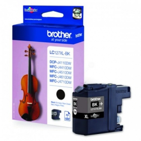 Brother LC 127XL (LC127XLBK), musta mustekasetti mustesuihkutulostimille, 1200 sivua.