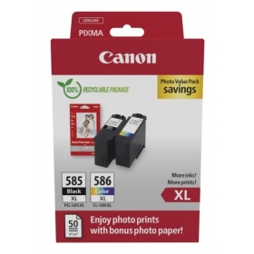 Canon PG-585XL/CL-586XL (6204C005) Valokuvapakkaus Mustekasettisarja, BK/CMY