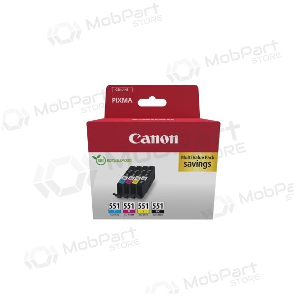 Canon CLI-551 (6509B016) Mustekasettisarja, C/M/Y/BK