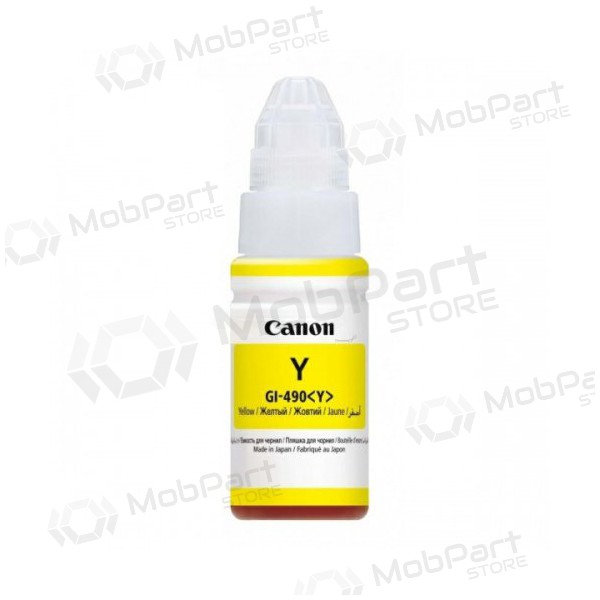 Canon GI-490 täyttömuste (0666C001), keltainen mustekasetti mustesuihkutulostimiin