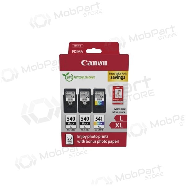 Canon PG-540L/CL-541XL (5224B015) valokuvapakkaus mustekasettisarja, BK/CMY