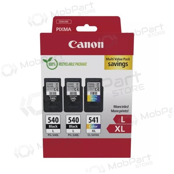 Canon PG-540L/CL-541XL (5224B017) mustekasettisarja, BK/CMY