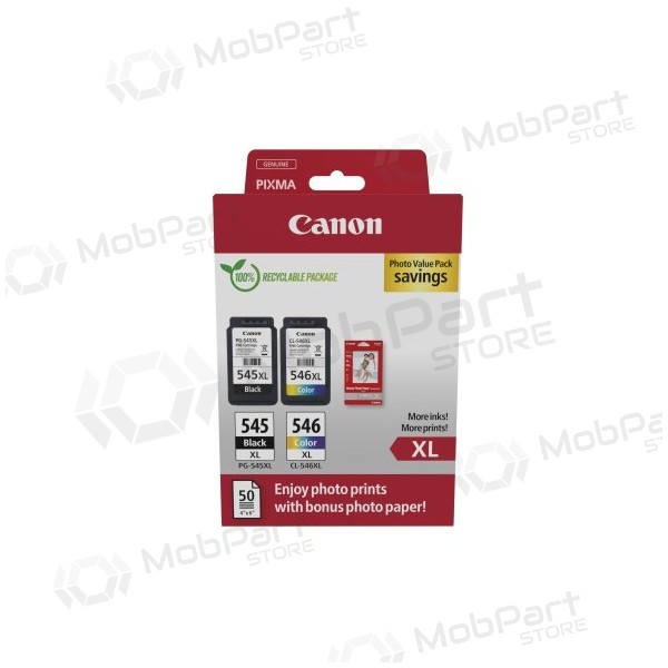 Canon PG-545XL/CL-546XL (8286B011) Photo value pack Mustekasettisarja, BK/CMY