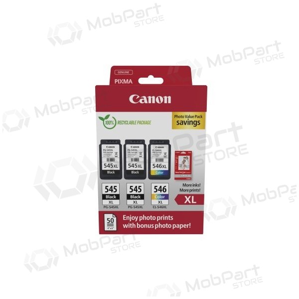 Canon PG-545XL/CL-546XL (8286B015) Photo value pack Mustekasettisarja, BK/CMY