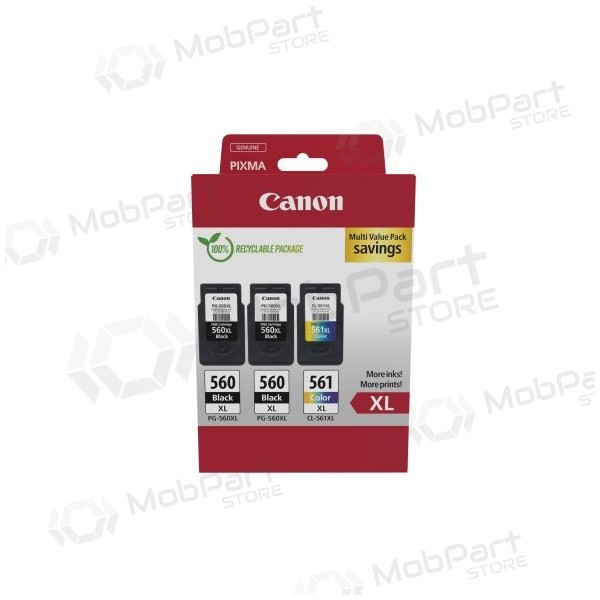 Canon PG-560XL/CL-561XL (3712C009) mustekasettisarja, BK/CMY