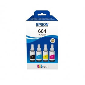 Epson 664 EcoTank (C13T66464A) Mustepullojen sarja, CMYK