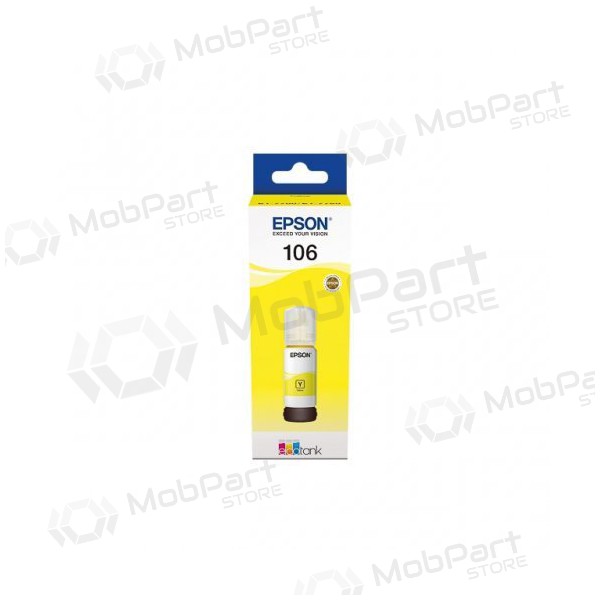 Epson 106 (C13T00R440), keltainen mustekasetti mustesuihkutulostimille, 70 ml