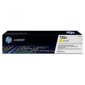 HP 126A (CE312A), keltainen kasetti lasertulostimille, 1000 sivut.