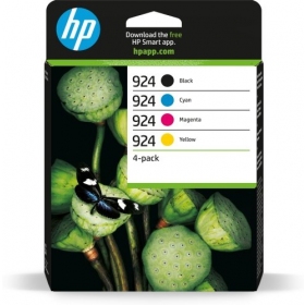 HP 924 CMYK 4-pakkaus (6C3Z1NE) mustekasettisarja, BK/C/M/Y