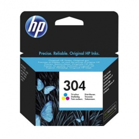 HP No.304 (N9K05AE), kolmivärikasetti mustesuihkutulostimille, 100 sivua.