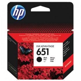 HP No. 651 (C2P10AE), musta mustekasetti mustesuihkutulostimille, 600 sivua.