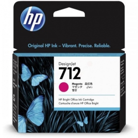 HP No.712 (3ED68A), purppuravärikasetti mustesuihkutulostimille, 29 ml.