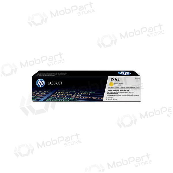 HP 126A (CE312A), keltainen kasetti lasertulostimille, 1000 sivut.