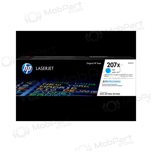 - HP 207X W2211X, syaani värikasetti lasertulostimille