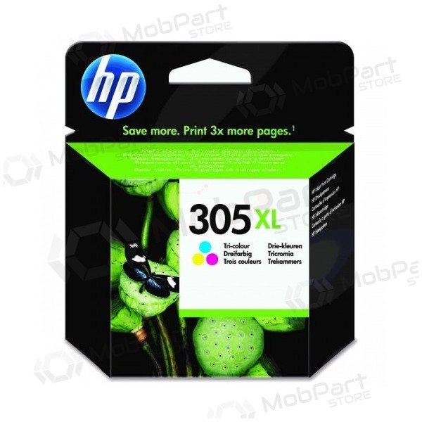 HP 305XL kolmivärinen (3YM63AE) mustekasetti, CMY