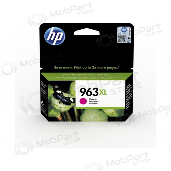 HP - (3JA28AE, 963XL), purppura mustekasetti mustesuihkutulostimiin, 1600 sivua.