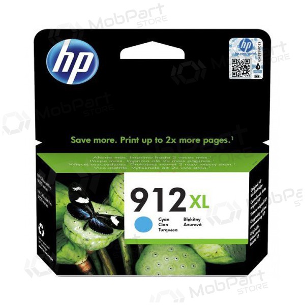 HP (3YL81AE, 912XL), sininen mustekasetti mustesuihkutulostimille, 825 sivua.
