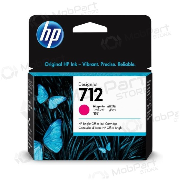 HP 712 (3ED68A) mustekasetti, purppura (SPEC)