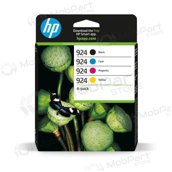 HP 924 CMYK 4-pakkaus (6C3Z1NE) mustekasettisarja, BK/C/M/Y