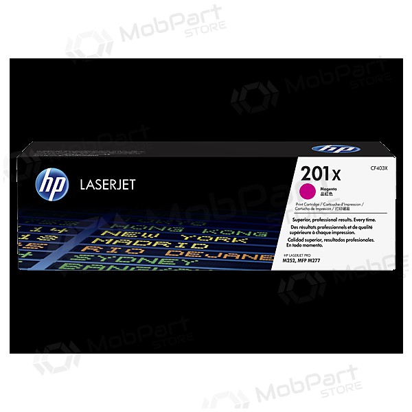 HP No.201X HC (CF403X),  kasetti lasertulostimille, 2300 sivut.