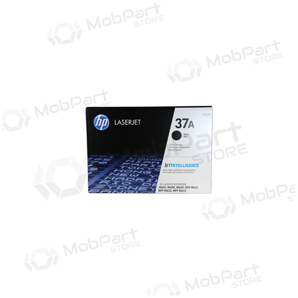 HP No.37A (CF237A), musta kasetti lasertulostimille, 11000 sivut.