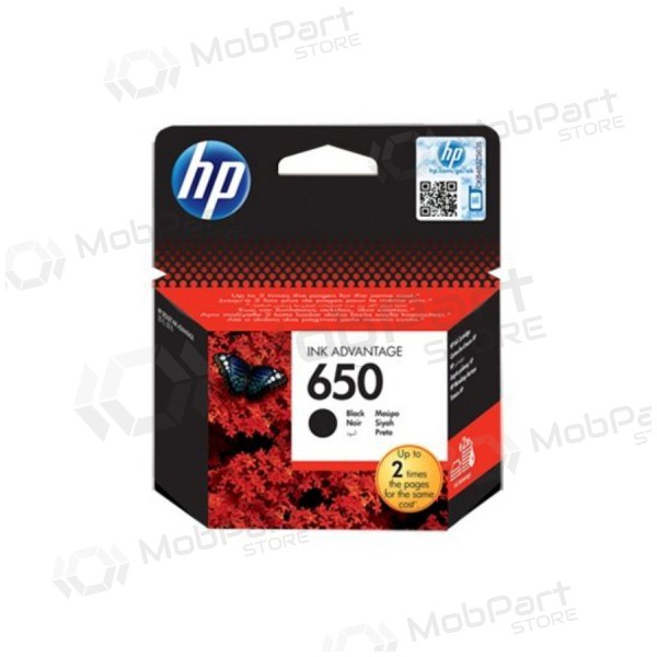 - HP No.650 (CZ101AE), musta mustekasetti mustesuihkutulostimille