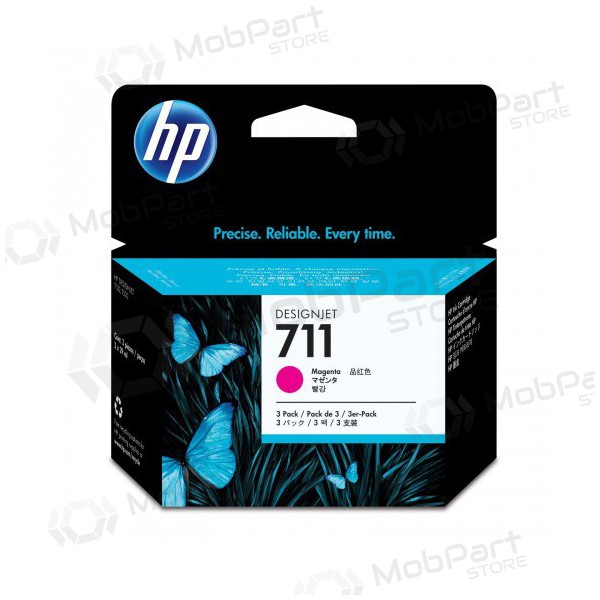 HP 711 - (CZ135A), magenta mustekasetti mustesuihkutulostimille