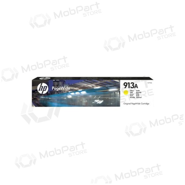 - HP No.913A (F6T79AE), keltainen mustekasetti mustesuihkutulostimille, 3000 sivua.