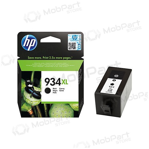 HP No.934XL HC - C2P23AE, musta mustekasetti mustesuihkutulostimille, 1000 sivua.