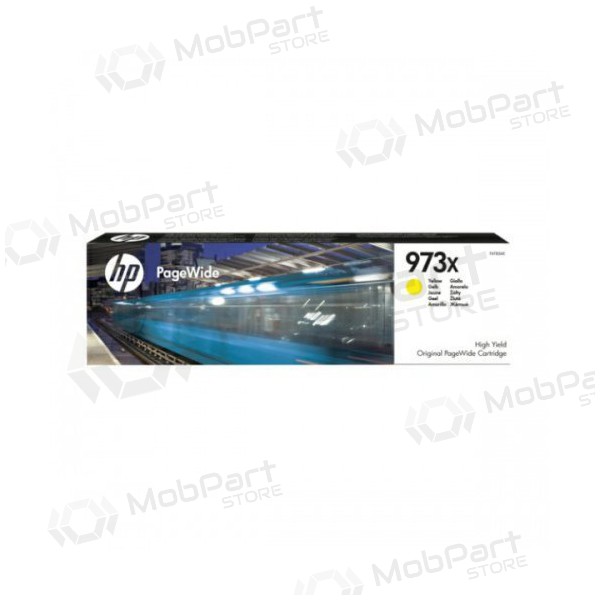 HP No.973X (F6T83AE), keltainen kasetti mustesuihkutulostimille, 7000 sivut.