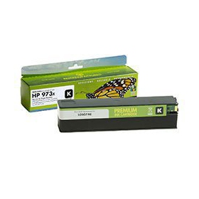 Yhteensopiva Static Control HP 973X (L0S07AE) -musta mustepatruuna, uudella sirulla, mustesuihkutulostimille, 10 000 sivun riittoisuus.