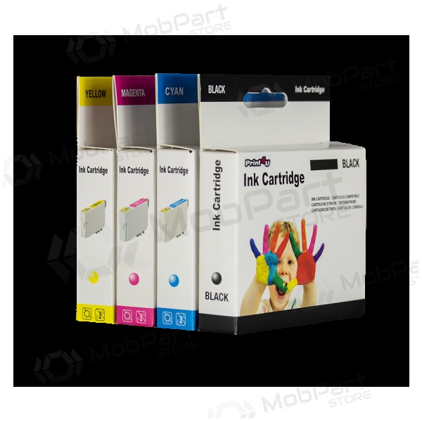 Yhteensopiva Print4U Brother LC 3219 (LC3219XLC) syaani mustekasetti mustesuihkutulostimille, 1500 sivua.
