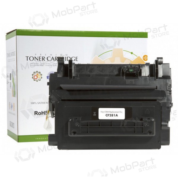 Nealkuperäinen Static Control HP 81A (CF281A), musta kasetti lasertulostimille, 10500 sivut.