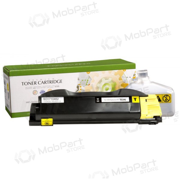 Nealkuperäinen Static Control Kyocera TK-590Y, keltainen kasetti lasertulostimille, 5000 sivut.
