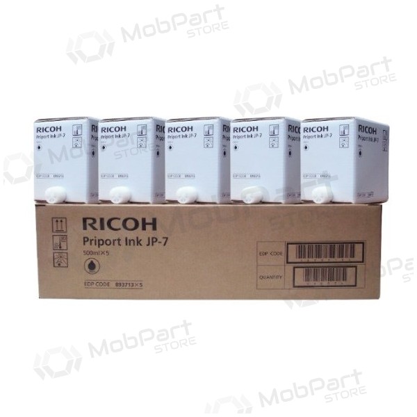 Ricoh JP-7 (817219) (5 kpl laatikossa) Mustekasetti, Musta