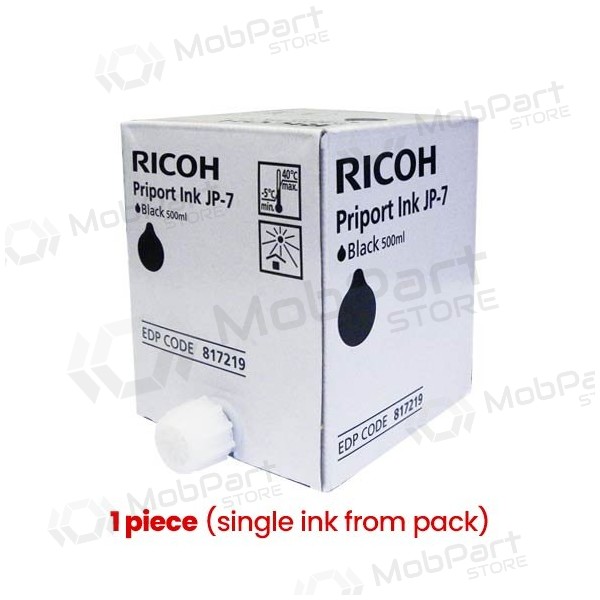 Ricoh JP-7 (817219) mustekasetti, musta (1 kpl)
