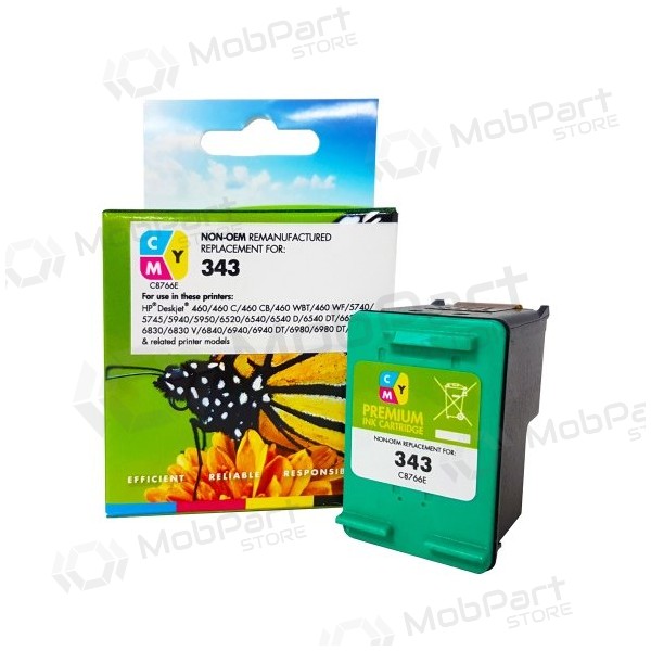 Static Control mustekasetti CMY, yhteensopiva HP 343 Tri-color (C8766EE) 330 sivua